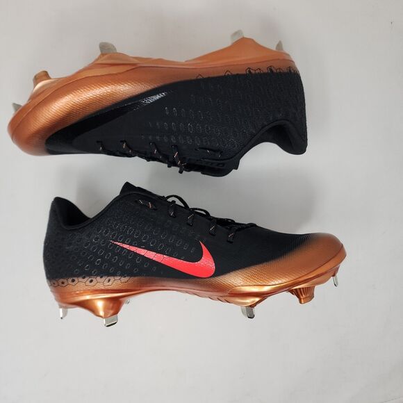 Nike Baseball Cleats Mens 8 Lunar Vapor Ultrafly Elite 2 Bronze Black Metal Logo - Picture 4 of 8